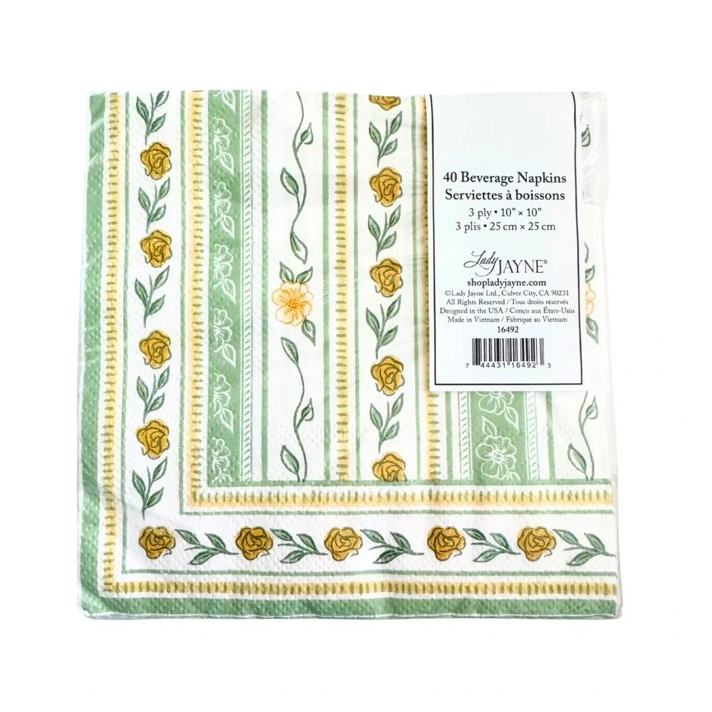 NIP Premium & Elegant Paper Beverage Napkin Bundle Set of 4 Packs Of 40